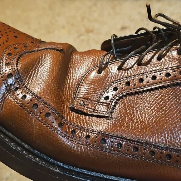 Vintage NETTLETON Brown LEATHER Wingtip Oxford Dress Shoes Size 13
